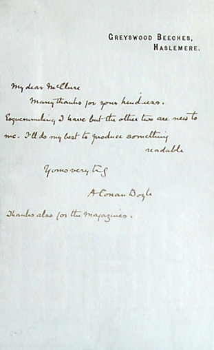 Letter to S. S. McClure about Esquemeling (in 1897)