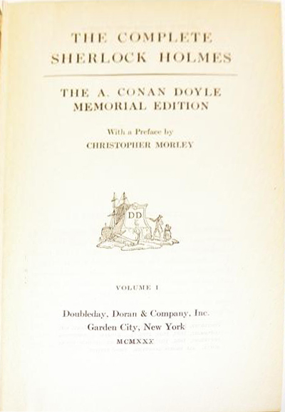 File:Doubleday-doran-1930-09-the-complete-sherlock-holmes-memorial-edition-vol1-titlepage.jpg