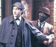 Data and Geordi as Holmes and Watson