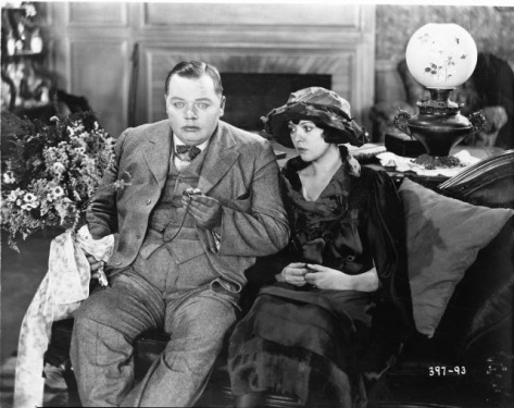 Franklin Pinney (Roscoe 'Fatty' Arbuckle) and Peggy Bruce (Lila Lee)