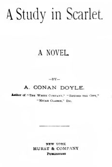 A Study in Scarlet title page