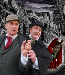 Julian Harries (left) as Sherlock Holmes in the play Sherlock Holmes and the Hooded Lance (2017-2018)