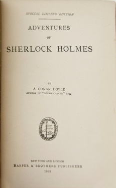 Adventures of Sherlock Holmes title page (1903)