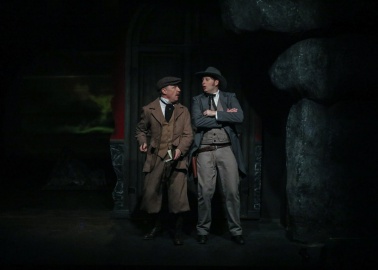 Dr. Watson (Daniel Harray) and Sir Henry Baskerville (Toby Tropper)