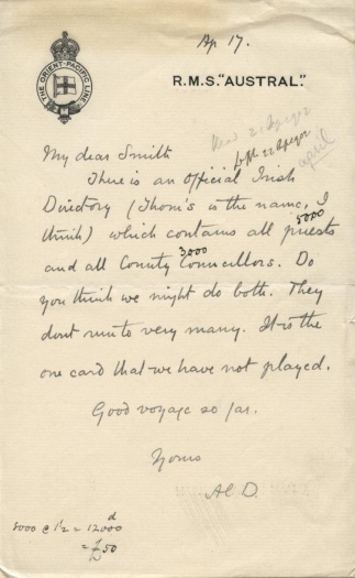 Letter to Herbert Greenough Smith (17 april 1902)