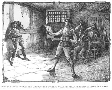 "Hordle John hurled him across the room so that his head cracked against the wall."