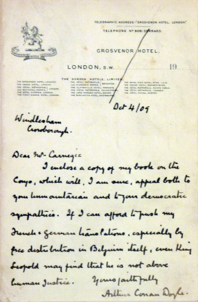 Letter to Mr Carnegie (4 october 1909)