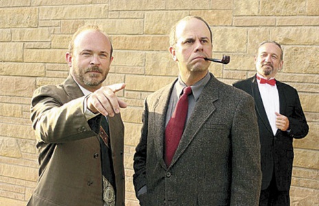 From left to right: Watson, Holmes and Moriarty.