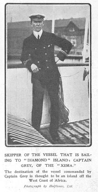 Captain H. J. T. Grey of the "Xema". (The Sketch, 22 august 1906, p. 10)