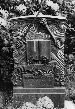 Arthur Conan Doyle's tombstone at Crowborough cemetery, UK.