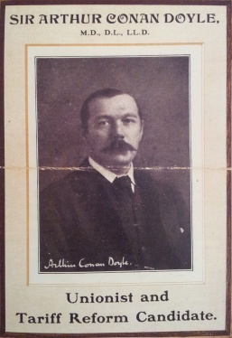 Arthur Conan Doyle as Unionist and Tariff Reform candidate (photo taken in 1901 and used in january 1906).