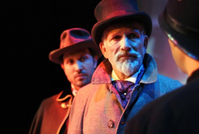 Sherlock Holmes (Samuel Clemens) and Dr. Watson (George Telfer)