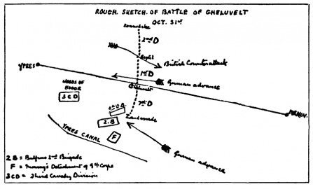 Rough sketch of battle of Gheluvelt.
