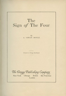 The Sign of the Four title page (1918)
