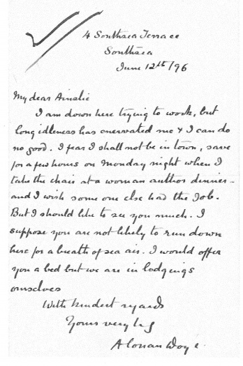 Letter to Douglas Ainslie (12 june 1896)