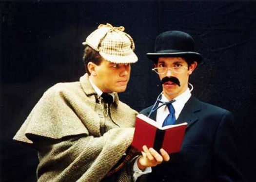 Sherlock Holmes (Edward Weeks) and Dr. John Watson (Matthew Green)