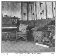 The cabin of the "Aunt Polly." From a Photo.