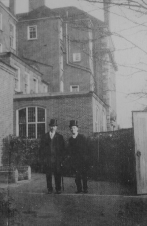 Arthur Conan Doyle and Kingsley Conan Doyle at Eton (ca. 1907)