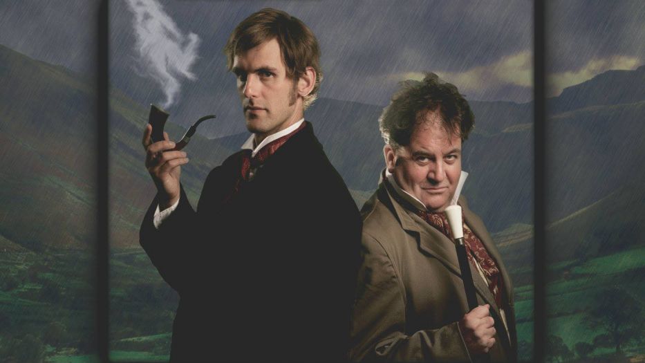 Sherlock Holmes (Chris Huntly-Turner) and Dr. Watson (Benjamin Darlington)