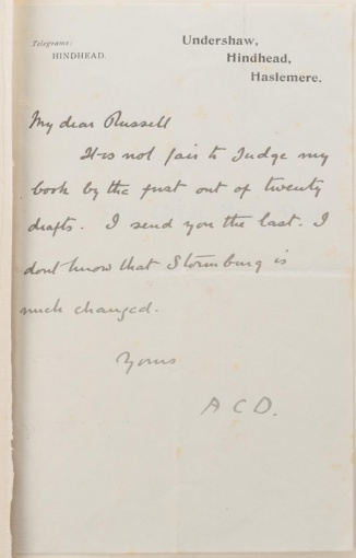 Letter to John Cecil Russell about The Great Boer War (ca. sept-oct 1900)