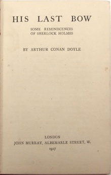His Last Bow title page (1917)