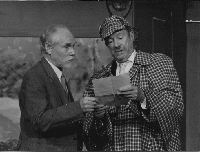 Dr. Watson (Frank Martino) and Sherlock Holmes (Tony Stamp)