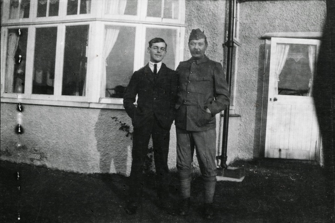 Arthur Conan Doyle and his son Kingsley.