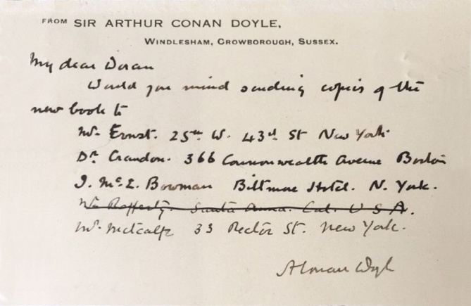 Letter to Geo Doran (23 march 1930)
