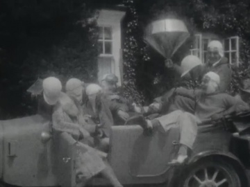 Conan Doyle Home Movie Footage 21 (12 sec.) Family in car