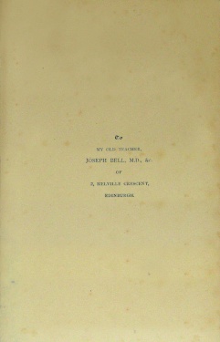 Dedicace to Joseph Bell.