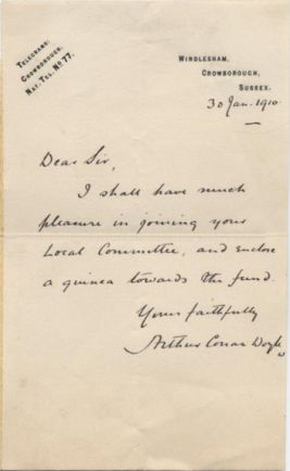 Letter about joining a Local Committee (30 january 1910)