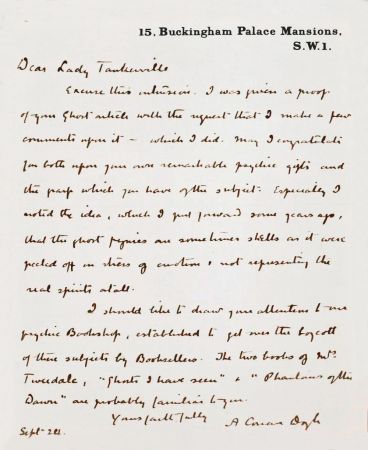 Letter to Lady Tankerville (24 september 1925)