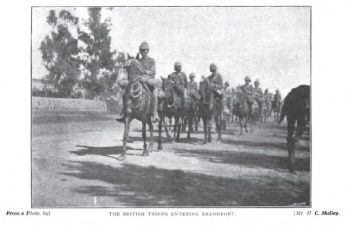 The British troops entering Brandfort.