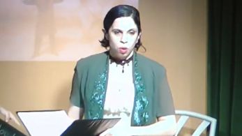 Chelsea Rodriguez as Lady Doyle in the stage reading Ether: The Strange Afterlife of Harry Houdini and Sir Arthur Conan Doyle (2019)