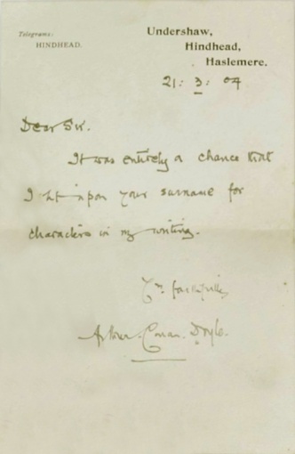 Letter to Mr. Stapleton (21 march 1904)