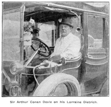 Arthur Conan Doyle on his Lorraine Dietrich (july 1911).