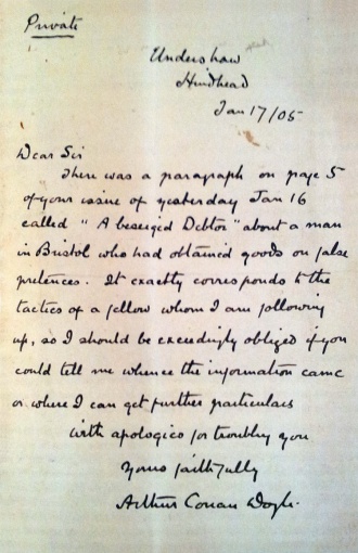 Letter to an editor about a besieged debtor (17 january 1905)
