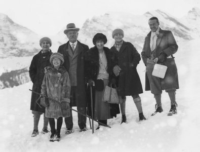 Adrian aged 14 (right) in Switzerland (1924).